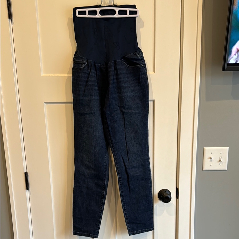 Maternity Dark Blue High-Rise Jeans